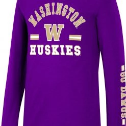 Colosseum Youth Washington Huskies Purple Roof Top Longsleeve T-Shirt For Girls'
