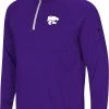 Colosseum Men's Kansas State Wildcats Purple Rival 1/4 Zip Jacket