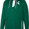 Colosseum Men's Michigan State Spartans Green Brushwood 1/4 Zip Jacket