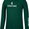 Colosseum Men's Michigan State Spartans Green Spackler Longsleeve T-Shirt