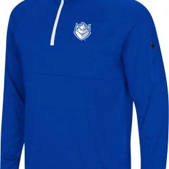 Colosseum Men's Saint Louis Billikens Blue Rival 1/4 Zip Jacket