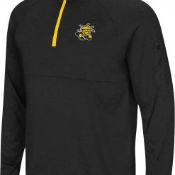 Colosseum Men's Wichita State Shockers Black Rival 1/4 Zip Jacket