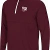 Colosseum Men's Southern Illinois Salukis Maroon Rival 1/4 Zip Jacket