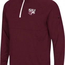 Colosseum Men's Southern Illinois Salukis Maroon Rival 1/4 Zip Jacket