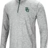 Colosseum Men's Baylor Bears Gray Rival Poly 1/4 Zip Jacket