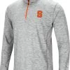 Colosseum Men's Syracuse Orange Gray Rival Poly 1/4 Zip Jacket