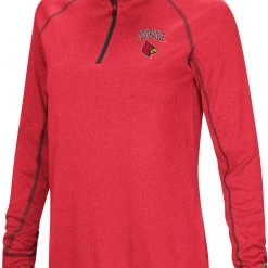 Colosseum Women's Louisville Cardinals Cardinal Red Stingray 1/4 Zip Jacket
