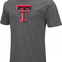 Colosseum Men's Texas Tech Red Raiders Grey Dual Blend T-Shirt