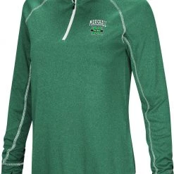Colosseum Women's Marshall Thundering Herd Green Stingray 1/4 Zip Jacket