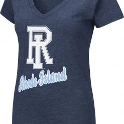 Colosseum Women's Rhode Island Rams Navy Dual Blend V-Neck T-Shirt