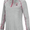 Colosseum Women's Ohio State Buckeyes Gray Stingray 1/4 Zip Jacket