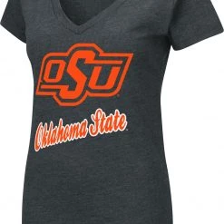 Colosseum Women's Oklahoma State Cowboys Dual Blend V-Neck Black T-Shirt