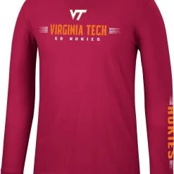 Colosseum Men's Virginia Tech Hokies Maroon Spackler Longsleeve T-Shirt