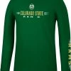 Colosseum Men's Colorado State Rams Green Spackler Longsleeve T-Shirt