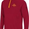 Colosseum Men's Iowa State Cyclones Cardinal Rival 1/4 Zip Jacket