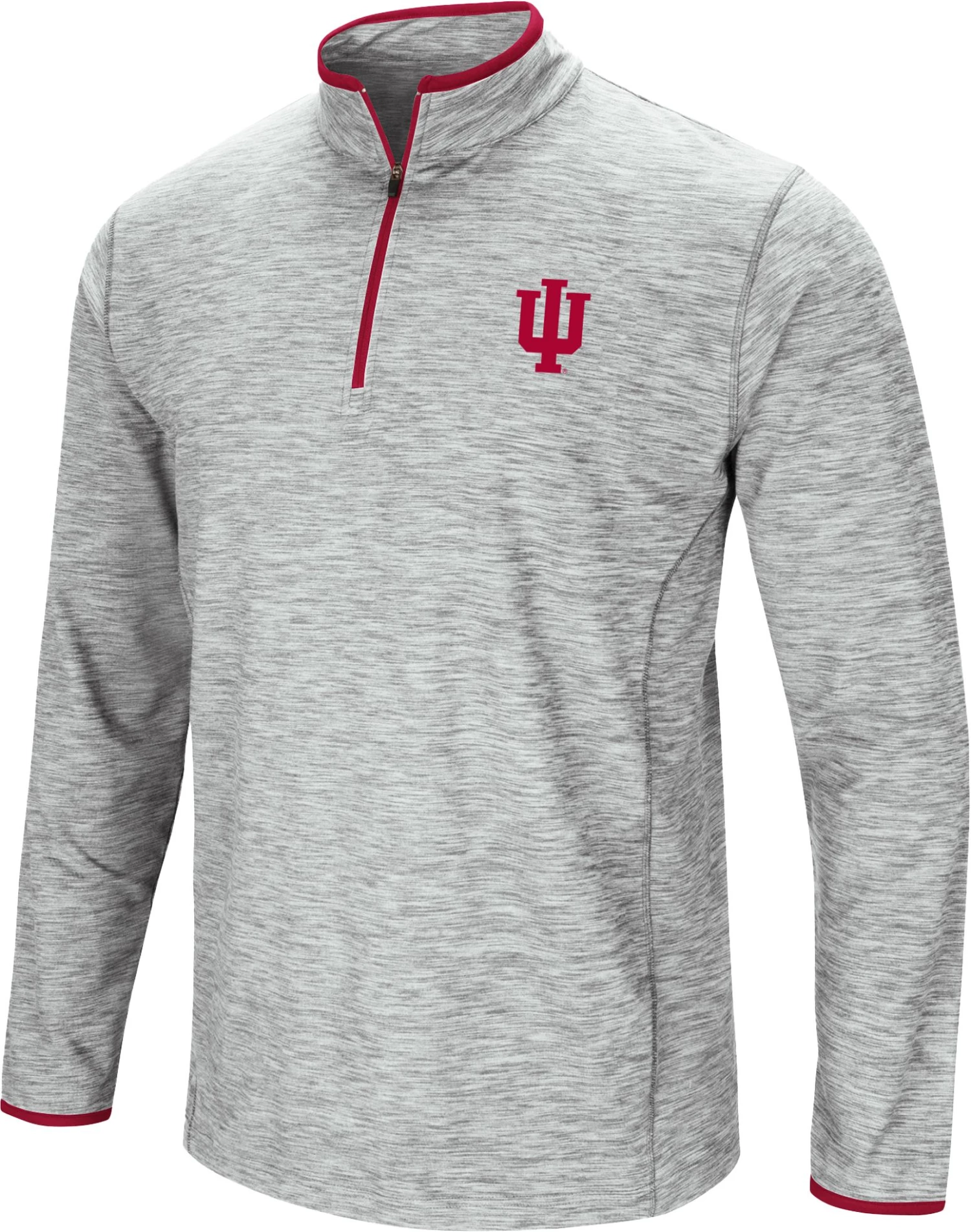 Colosseum Men's Indiana Hoosiers Gray Rival Poly 1/4 Zip Jacket 1 Colosseum Men's Indiana Hoosiers Gray Rival Poly 1/4 Zip Jacket