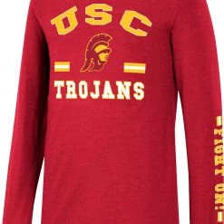 Colosseum Youth USC Trojans Cardinal Roof Top Longsleeve T-Shirt For Boys'