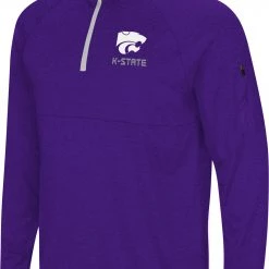 Colosseum Men's Kansas State Wildcats Purple Rival Quarter-Zip Shirt