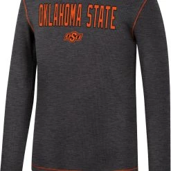 Colosseum Men's Oklahoma State Cowboys Grey Therma Longsleeve T-Shirt
