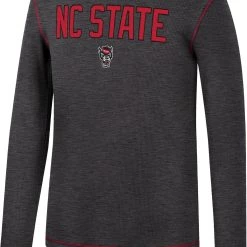 Colosseum Men's NC State Wolfpack Grey Therma Longsleeve T-Shirt
