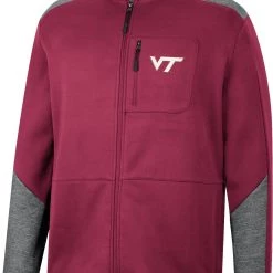 Colosseum Men's Virginia Tech Hokies Maroon Playin Full Zip Jacket