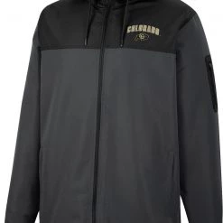 Colosseum Men's Colorado Buffaloes Grey Hooded Windbreaker
