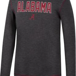 Colosseum Men's Alabama Crimson Tide Grey Therma Longsleeve T-Shirt