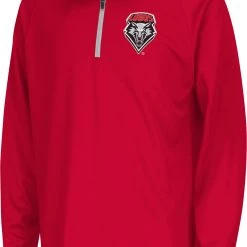 Colosseum Youth New Mexico Lobos Red Draft 1/4 Zip Jacket For Girls'