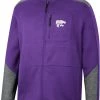 Colosseum Men's Kansas State Wildcats Purple Playin Full Zip Jacket