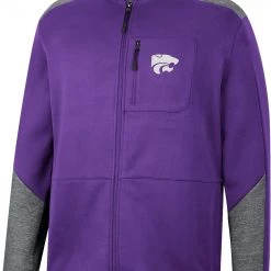 Colosseum Men's Kansas State Wildcats Purple Playin Full Zip Jacket