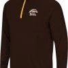 Colosseum Men's Western Michigan Broncos Brown Rival 1/4 Zip Jacket