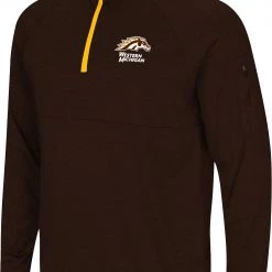 Colosseum Men's Western Michigan Broncos Brown Rival 1/4 Zip Jacket