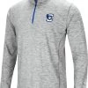 Colosseum Men's Creighton Bluejays Gray Rival Poly 1/4 Zip Jacket