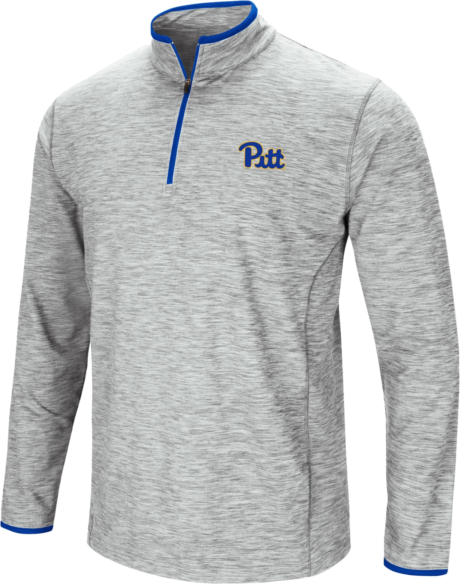 Colosseum Men's Pitt Panthers Gray Rival Poly 1/4 Zip Jacket 1 Colosseum Men's Pitt Panthers Gray Rival Poly 1/4 Zip Jacket