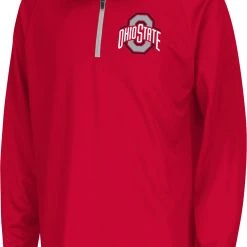 Colosseum Youth Ohio State Buckeyes Scarlet Draft 1/4 Zip Jacket For Boys'