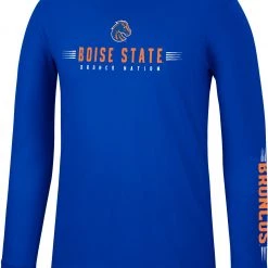 Colosseum Men's Boise State Broncos Blue Spackler Longsleeve T-Shirt