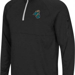 Colosseum Men's Coastal Carolina Chanticleers Black Rival 1/4 Zip Jacket
