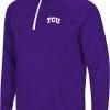 Colosseum Men's TCU Horned Frogs Purple Rival 1/4 Zip Jacket