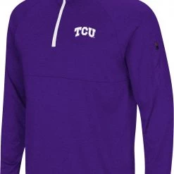 Colosseum Men's TCU Horned Frogs Purple Rival 1/4 Zip Jacket