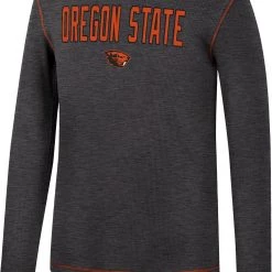 Colosseum Men's Oregon State Beavers Grey Therma Longsleeve T-Shirt