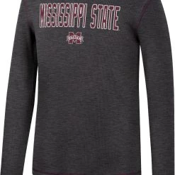 Colosseum Men's Mississippi State Bulldogs Grey Therma Longsleeve T-Shirt