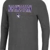 Colosseum Men's Northwestern Wildcats Grey Dragon Long Sleeve Thermal T-Shirt
