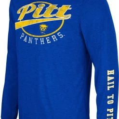 Colosseum Men's Pitt Panthers Blue Far Out! Long Sleeve T-Shirt