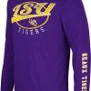 Colosseum Men's LSU Tigers Purple Far Out! Long Sleeve T-Shirt
