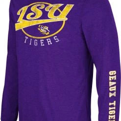 Colosseum Men's LSU Tigers Purple Far Out! Long Sleeve T-Shirt