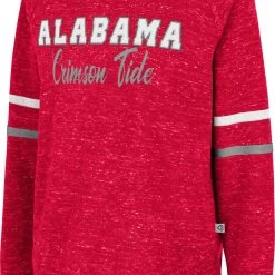 Colosseum Women's Alabama Crimson Tide Crimson Beach Break Pullover Sweatshirt