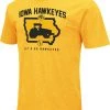 Colosseum Men's Iowa Hawkeyes Gold ANF Tractor Dual Blend T-Shirt