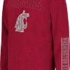 Colosseum Youth Washington State Cougars Crimson West Long Sleeve T-Shirt For Boys'