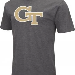Colosseum Men's Georgia Tech Yellow Jackets Grey Dual Blend T-Shirt