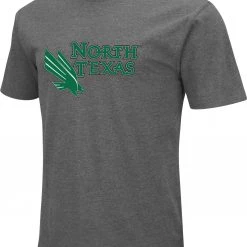 Colosseum Men's North Texas Mean Green Grey Dual Blend T-Shirt